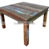 INDIA WOODEN RUSTIC RECYCLE COFFEE TABLE , WOODEN COFFEE TABLE