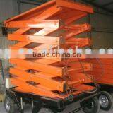 Good Quality Adjustable Mobile Scissor Lift /moving Platform With With Four Wheels thumbnail-4