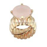 Big Stone Plating Rose Gold Silver Jewelry Ring thumbnail-1