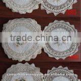 Round/Square Embroidered Cotton Crochet Doily