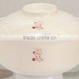 Round Deep Melamine Soup Tureen With Two Handle + Lid CB-03