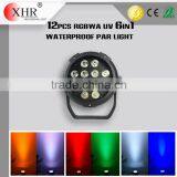LED Par Zoom RGBWA+UV 12pcs 6in1 Waterproof LED Par Light For DJ/Wedding