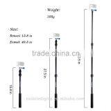 Smatree SmaPole S1 Monopod All-aluminum Alloy 16"-40" GoPro Handheld Pole For Gopro thumbnail-3