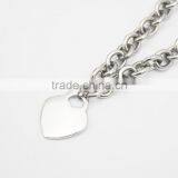 Top Quality Stainless Steel Chunky Chains Heart Necklace thumbnail-5