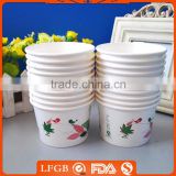 Customized printing PE coated disposable paper soup bowls with lids