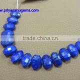 Lapis Hand Made 10*14 mm Faceted Oval Shape, 6" Strand Length 100% Natural Gemstones