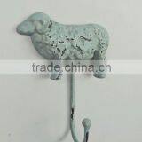 14B459BBC Sheep Design Antique-style Metal Wall Hook