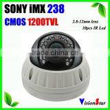 1200TVL Sony CMOS IMX238 Video Surveliance Camera Spport OSD Menu Waterproof Outdoor Using thumbnail-1