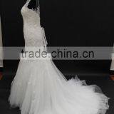 Best Selling Wedding Gown Sexy Low Back Lace up Back Sleeveless Mermaid Wedding Dress thumbnail-4