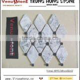 Grey Diamond Marble Mosaic Tile Polished With Black Dots thumbnail-1