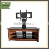 Black Glass Tempered Glass tv Tool and MDF Lcd tv Stand RN1110 thumbnail-1