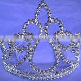 6.5cm High Metallic Silver Party Princess Plastic Tiaras and Crowns thumbnail-3