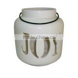 Ceraic Withe Glazed Candleholder