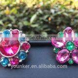 2016 Rhinestone Acrylic Plastic Colorful Button Sewing With Shank Bulk Cheap High Quality Button Flower Center thumbnail-4