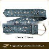 Fashion Female Canvas Belts With Metal Eyelet