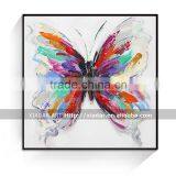Handmade Abstract Colorful Acrylic Butterfly Oil Painting thumbnail-1