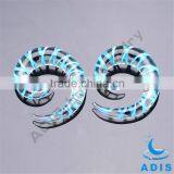 Charming Design Wholesale Custom Clear Ear Spiral Glass Plug thumbnail-5