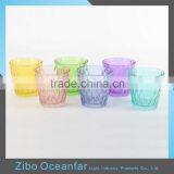 High Quality Colored Candle Cup Holder Round Bulk Glass Votive Candle Holders thumbnail-3