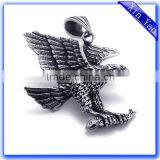 High Quality 3D Eagle Antique Silver Zinc Alloy Keychain