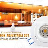 TUV SAA Petent Design Adjustable 2000-3000k Cob Downlight 83mm Cutout Downlight Ip44 thumbnail-6