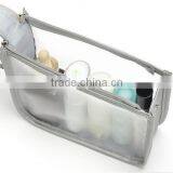 CLEAR COSMETIC TWO ZIPPER POUCH MAKEUP BAG thumbnail-1