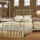 Ornamental Wrought Iron/ Decoration of House Metal Double or Single Bed