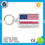 Eco-friendly Iceland Souvenir Custom Printed Acrylic Plastic Keychain