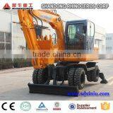 Mini Farm Machinery 8ton New Excavator Price Wheeled Excavator