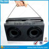 Wireless Bluetooth Boombox 2x5W Deep Bass Wireless Boombox Wooden Speaker thumbnail-3
