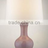 2015 colour ceramic guest room table lamp with metal base