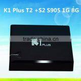 KI Plus S905 Kodi tv Box 4k Quad Core DVB T2 Dvb s2 K1 Plus Android tv Box