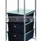 3 Drawer Rolling Tool Storage Cart With Black Drawers thumbnail-2