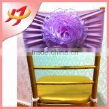 Wholesale Fancy Organza Flower Chair Sashes for Wedding Chair Covers thumbnail-2