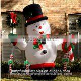 Cheap Inflatable Christmas Yeti Backyard Decoration 3meter High Snowman