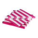 Dark Pink Rugby Stripe Napkins Pkt 20