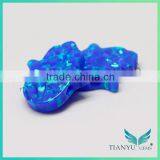 Gemstone Wholesale Charming palm hand shape blue synthetic hamsa opal