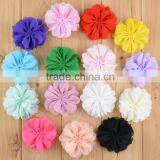 15 Colors Children Chiffon Flower Hair Accessory thumbnail-2