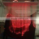 Optical Fiber Silk Glass Beads for Chandelier , Fiber Optic Stainless Steel Pendant Lamp thumbnail-3