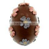Easter CHOCOLATE EGG ORNAMENT Polyresin Flowers Bunny Spring thumbnail-2