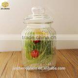 Home Vintage Mason Ribbed Glass Canister Storage Jar thumbnail-1