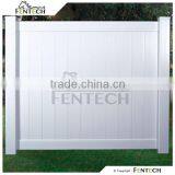 Fentech White Flat-Top Privacy Vinyl PVC Cheap Fencing