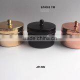 Hammered Copper Finish Candle Holder With Cover Out Wax Availabe in Three Finish thumbnail-1