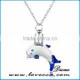 Silver Chain Glass Glowing Pendant Neckalce Glow in the Dark Cross Necklaces thumbnail-3