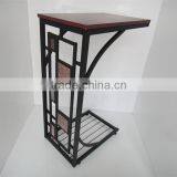 Geometric Design Tabletop Nightstand TV Book Tray Furniture Side Sofa End Table thumbnail-3