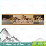 Framed Handmade shadow box MDF plaque with gold leaf landscape painting
