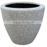 Sandstone Round Flower Pot With Glass Pieces Garden Pots thumbnail-2