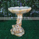 Antique Fiberglass Bird Feeder With Lotus Flower Design thumbnail-1