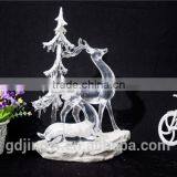 Clear Standing and Crouching Deer and Tree With LED Light for 2015 thumbnail-2