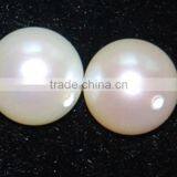 Half Drilled 3-4mm White Round Freshwater Pearls thumbnail-1