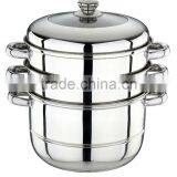 24cm Durablen 2 Layers Stainless Steel Food Steamer Pot for Sale thumbnail-5